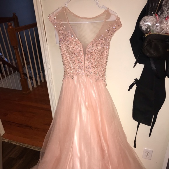 Long beaded prom dress - Picture 2 of 6